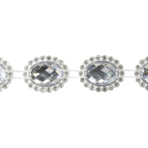 Strassz dekor, bross csomag (22mm x 30db) ezüst