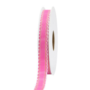 Dekorációs szalag [1cm x 10m] pink/arany
