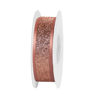 Dekorációs szalag [22mm x 10m] sötét bézs/rose gold