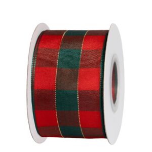 Karácsonyi kockás mintás szalag [38mm x 10m] piros/bordó/zöld/arany