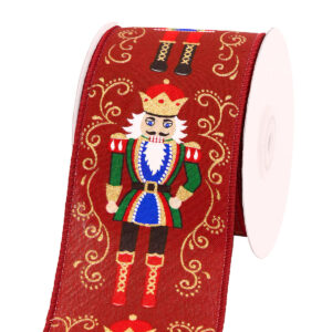 Diótörő mintás karácsonyi szalag [64mm x 10m] piros/arany/zöld/kék