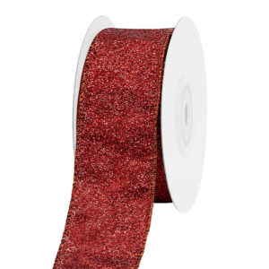 Glitter karácsonyi dekor szalag [38mm x 10m] piros