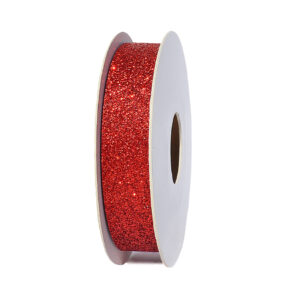 Glitter dekorációs szalag [16mm x 10m] piros