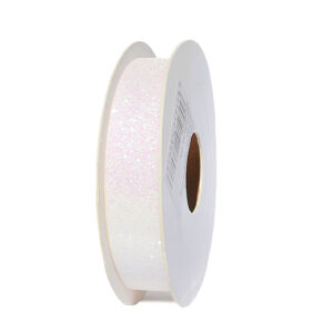 Glitter dekorációs szalag [16mm x 10m] fehér
