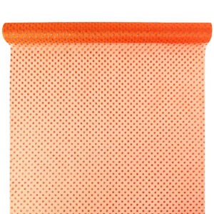 Glitter pöttyös mintás organza anyag [47cm x 5m] narancssárga
