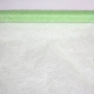 Gyűrt snow organza anyag [40cm x 10m] pasztell almazöld
