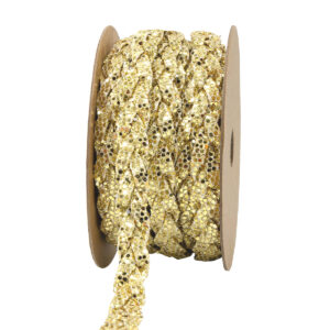 Glitteres fonott zsinór [10mm x 5m] arany
