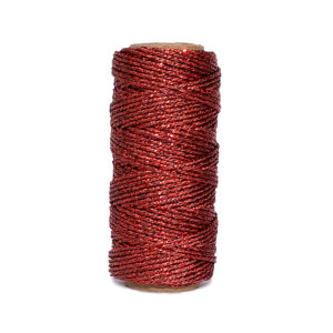 Metál dekor zsinór [2mm x 25m] piros